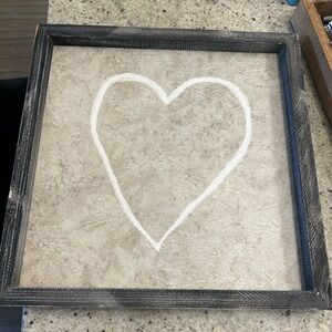 Heart wall hanging in frame